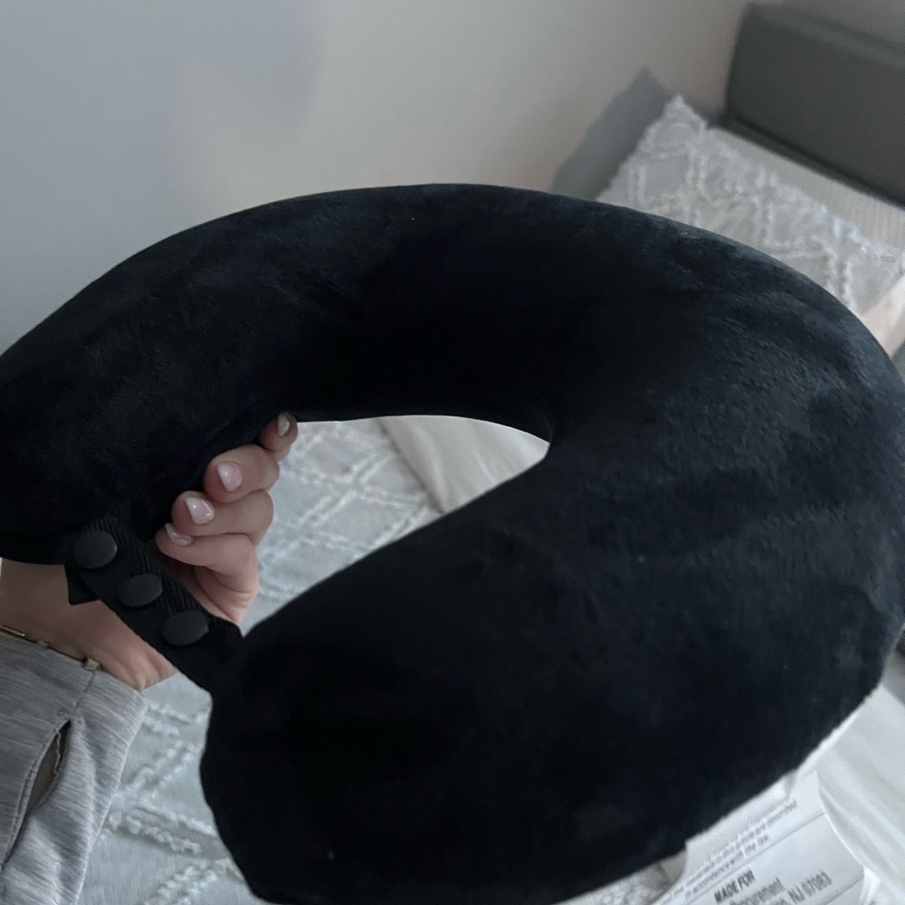 Black soft neck pillow for traveling for sale